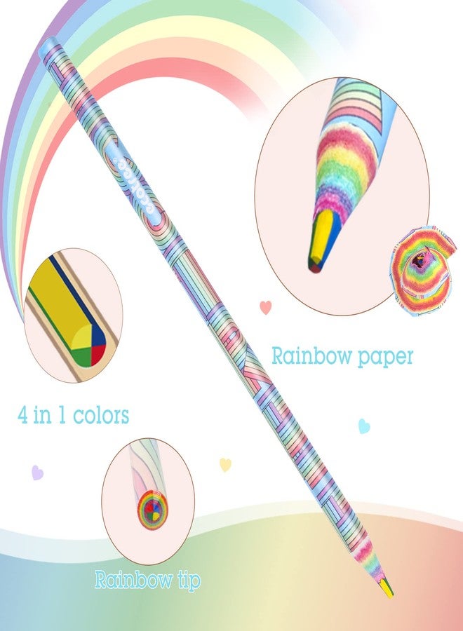 ECOTREE Valentines Day Gifts, Colored Pencils, Rainbow Colored Pencils for Coloring Books, Drawing Art Supplies, 12 Pack - Image 5